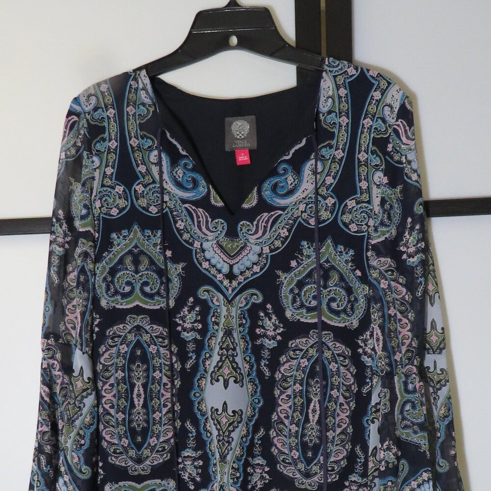 Vince Camuto Navy print dress size 2